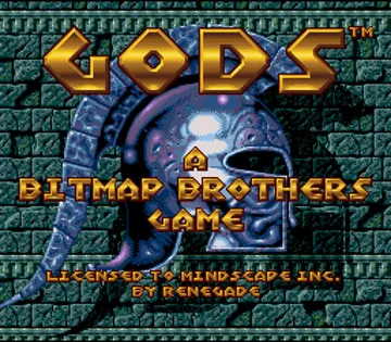 Gods (Europe) screen shot title